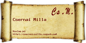 Csernai Milla névjegykártya
